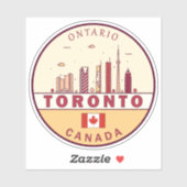 Toronto Canada City Skyline Emblem Sticker (Vel)