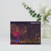 Toronto Canada GN-towervuurwerk Briefkaart (Staand voorkant)