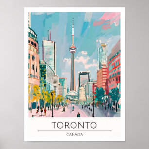 Toronto Canada Kunst Illustratie Reizen Poster