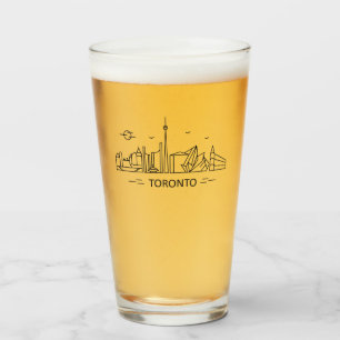 Toronto Canada Lineart Glass Cup Glas