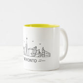 Toronto Canada Lineart Toronto mok (Voorkant rechts)