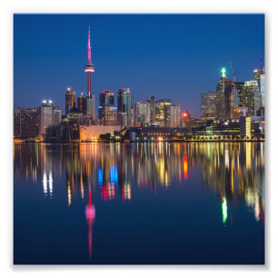 Toronto Canada nacht stadsgezicht Foto Afdruk