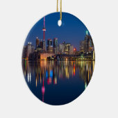 Toronto Canada night cityscape Keramisch Ornament (Rechts)