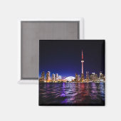 Toronto, Canada Night Skyline Magneet (Voorkant / Achterkant)