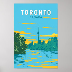 Toronto Canada Reizen Kunst Vintage Poster