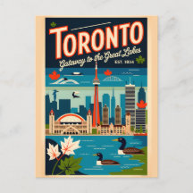 Toronto Canada Retro Reisposter Kunst