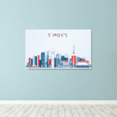 Toronto, Canada | Rode, witte en blauwe skies Canvas Afdruk (Insitu (Houten vloer))