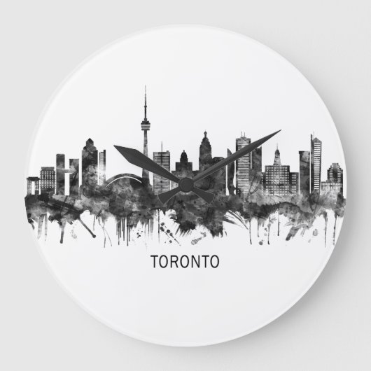 Toronto Canada Skyline BW Grote Klok (Voorkant)