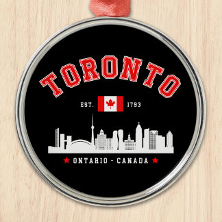 Toronto Canada Skyline City Metalen Ornament