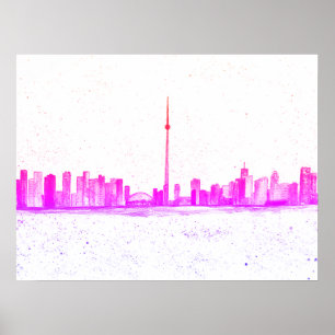 Toronto Canada Skyline  CN Tower Poster