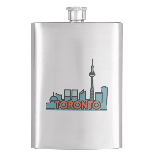 Toronto Canada Skyline Flacon (Voorkant)