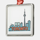 Toronto Canada Skyline Metalen Ornament (Links)