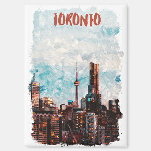 Toronto Canada skyline silhouet Magneet