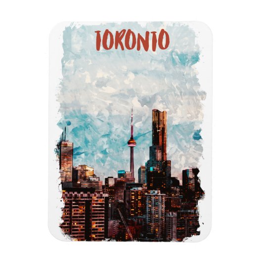 Toronto Canada skyline silhouet Magneet (Verticaal)