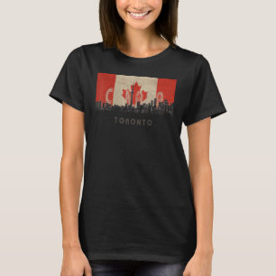 Toronto Canada Skyline Vakantie Souvenir stadsvlag T-shirt