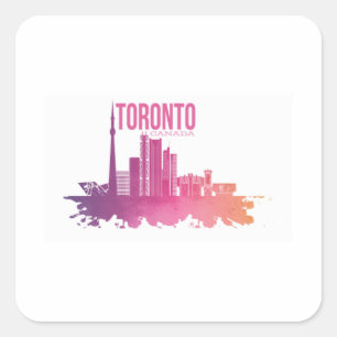 TORONTO CANADA SKYLINE VIERKANTE STICKER