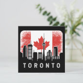 Toronto Canada Skyline  vlag Kaart (Staand voorkant)