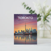 Toronto Canada Sunset Skyline Briefkaart (Staand voorkant)