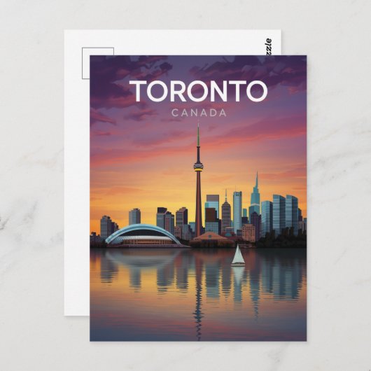 Toronto Canada Sunset Skyline Briefkaart (Voorkant / Achterkant)