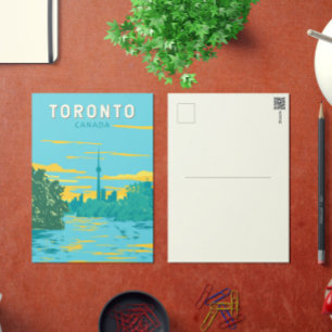 Toronto Canada Travel Art Vintage Briefkaart