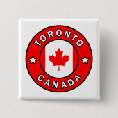 Toronto Canada Vierkante Button 5,1 Cm (Voorkant)