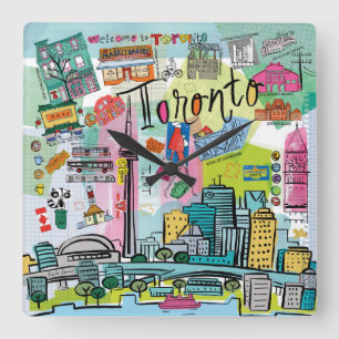 Toronto, Canada Vierkante Klok