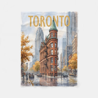 Toronto Canada Vintage Reis Fleece Deken