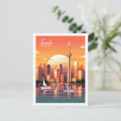 Toronto Canada vintage reisillustratie Briefkaart (Staand voorkant)