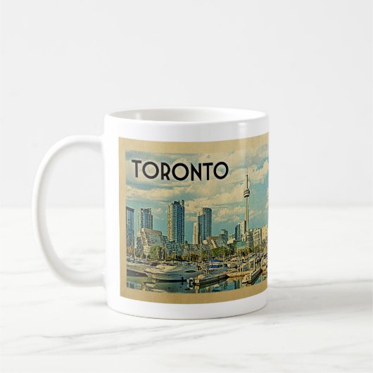 Toronto Canada Vintage Travel Koffiemok (Links)