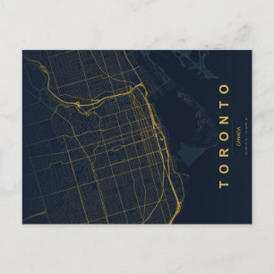 Toronto City Map Minimal Postcard Briefkaart
