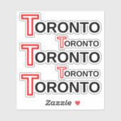 "Toronto" City Name Stickers (Ontario, Canada) (Vel)