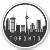 Toronto City Skyline Sticker (Voorkant)