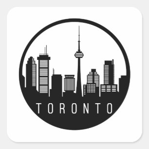 Toronto City Skyline Vierkante Sticker