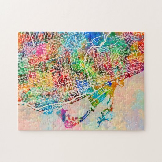 Toronto City Street Map Legpuzzel (Horizontaal)