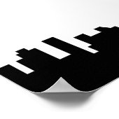 toronto cityscape canada stadsymbool zwarte silhou poster (Hoek)