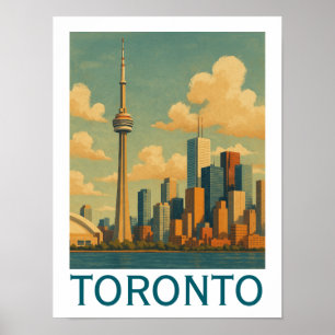  Toronto - CN Tower Skyline Poster
