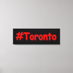 "#Toronto" Cute Design. Bestel nu Canvas Afdruk