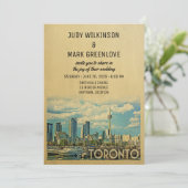 Toronto Faire-part de mariage Canada Vintage (Debout devant)