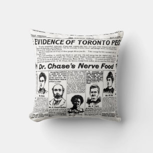 Toronto gens vintage coussin de journal