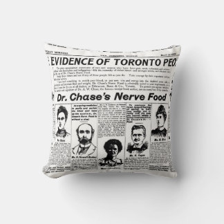 Toronto gens vintage coussin de journal