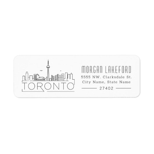 Toronto gestileerde skyline | etiket (Voorkant)