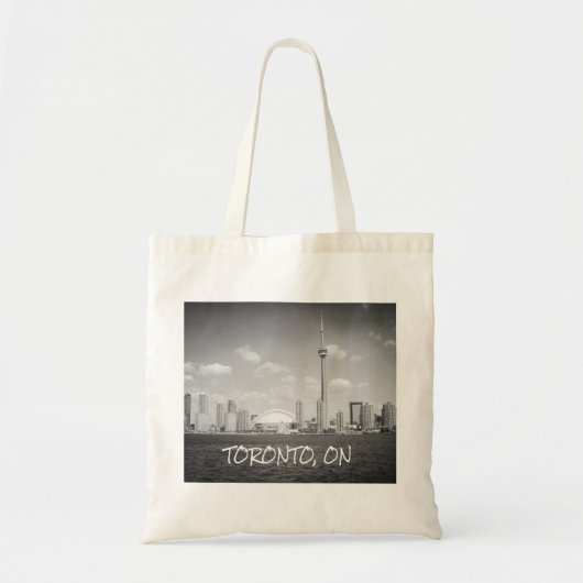 Toronto Greyscale Cityscape Tote Bag (Voorkant)
