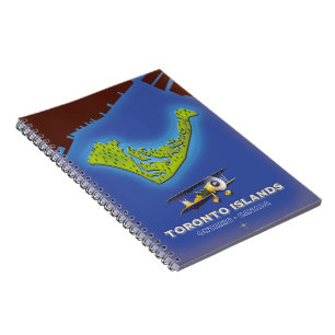 Toronto Islands, Ontario, Canada map Notitieboek