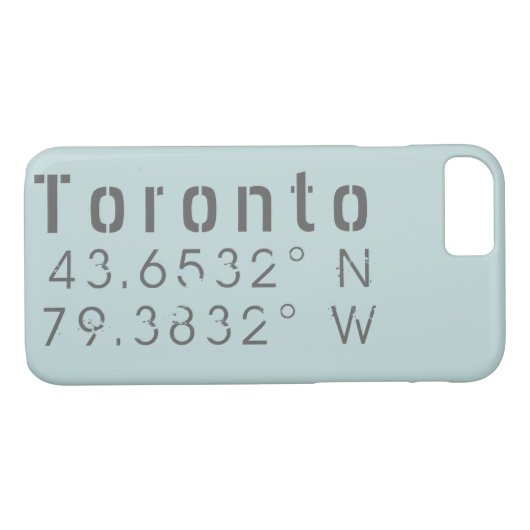 Toronto Latitude Lengtegraad Case-Mate iPhone Case (Achterkant (Horizontaal))