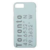 Toronto Latitude Lengtegraad Case-Mate iPhone Case (Achterkant)