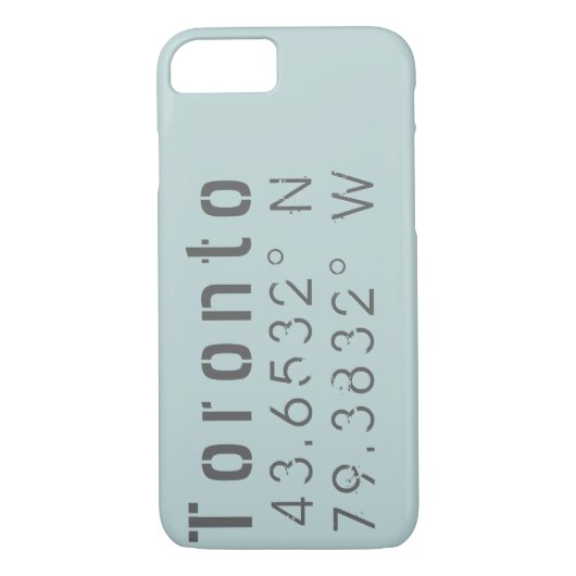 Toronto Latitude Lengtegraad Case-Mate iPhone Case (Achterkant)