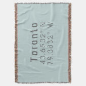 Toronto Latitude Lengtegraad Deken (Voorkant Verticaal)