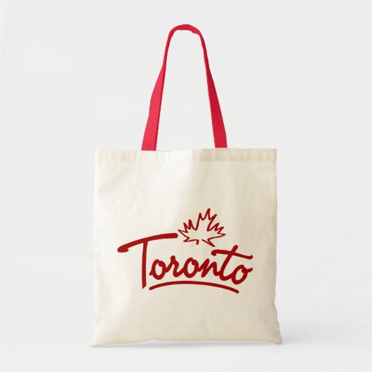 Toronto Leaf Script Tote Bag (Voorkant)