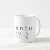 Toronto Longitude Latitude Mug (Devant droit)