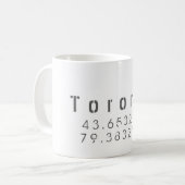 Toronto Longitude Latitude Mug (Devant gauche)